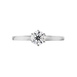 Bague Solitaire Natalia Or Blanc Diamant Synthetique