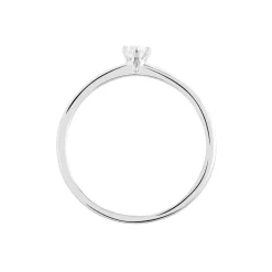 Bague Solitaire Natalia Or Blanc Diamant