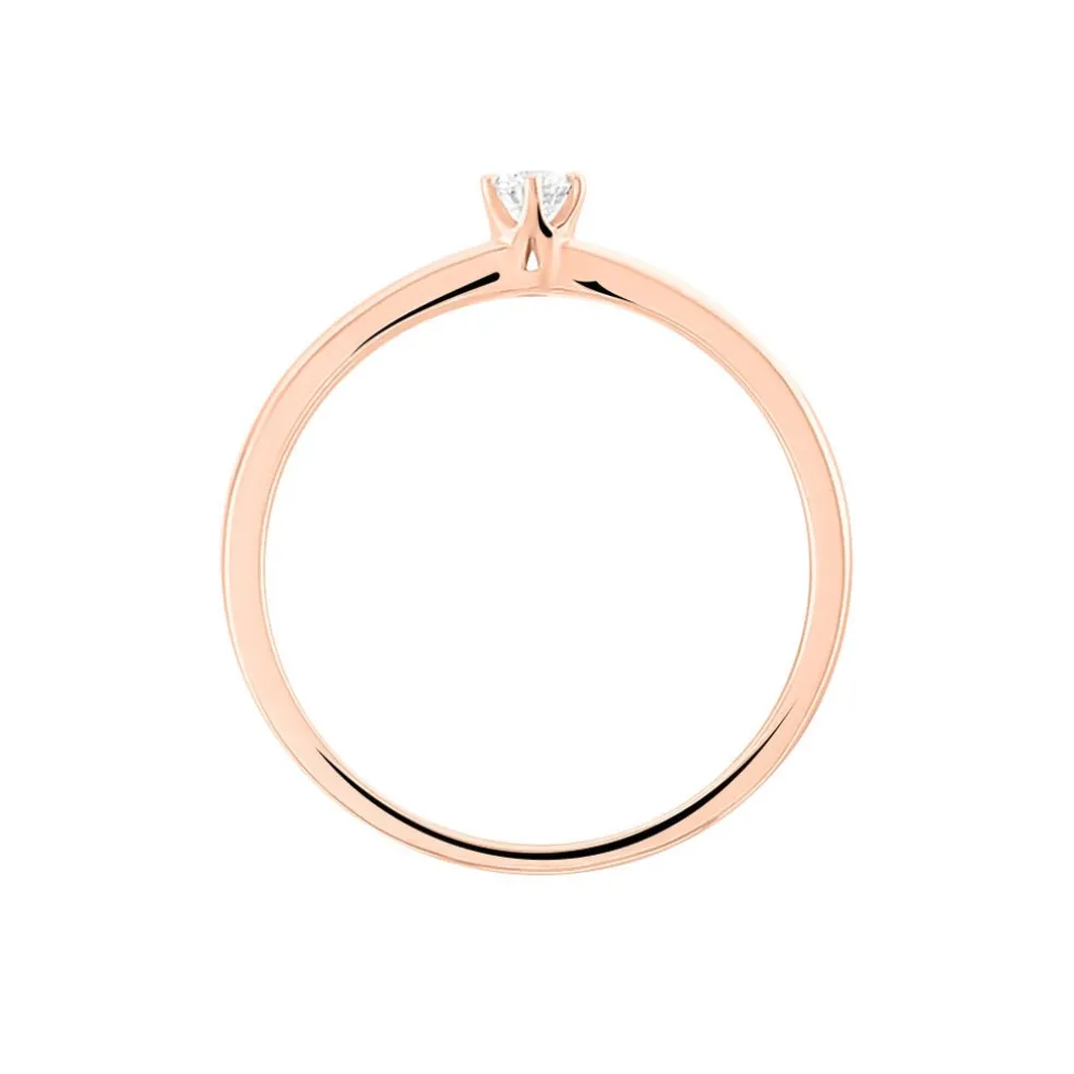 Bague Solitaire Natalia Or Rose Diamant