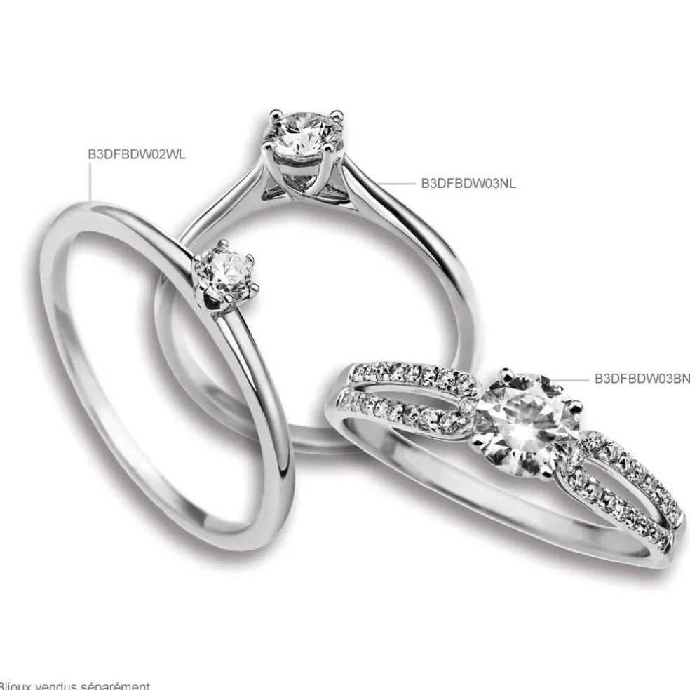 Bague Solitaire Natalia Or Rose Diamant