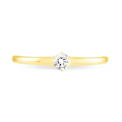 Bague Solitaire Natalia Or Jaune Diamant