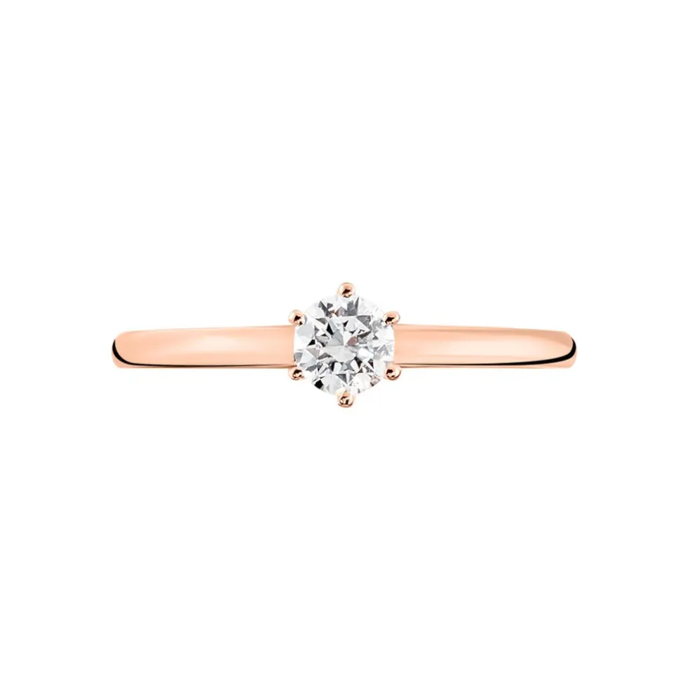 Bague Solitaire Natalia Or Rose Diamant