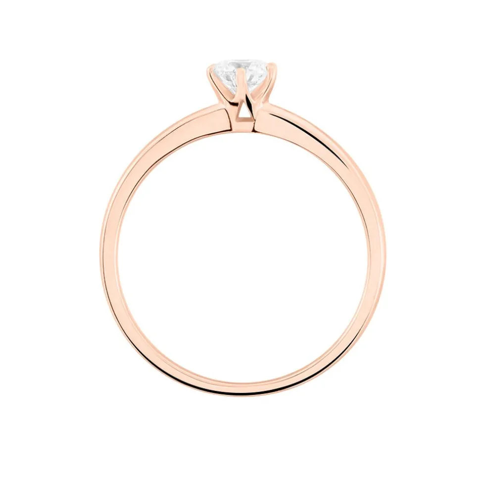 Bague Solitaire Natalia Or Rose Diamant