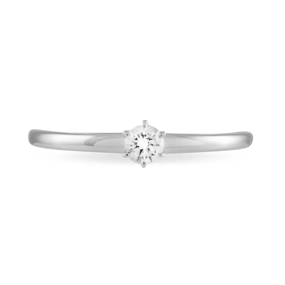 Bague Solitaire Natalia Or Blanc Diamant