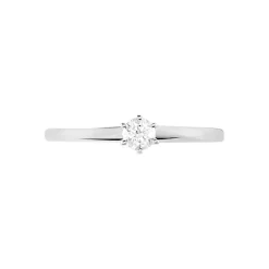 Bague Solitaire Natalia Or Blanc Diamant
