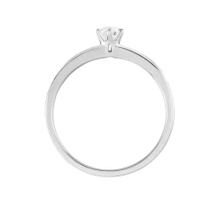 Bague Solitaire Natalia Or Blanc Diamant