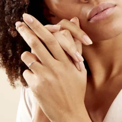 Bague Solitaire Natalia Or Blanc Diamant