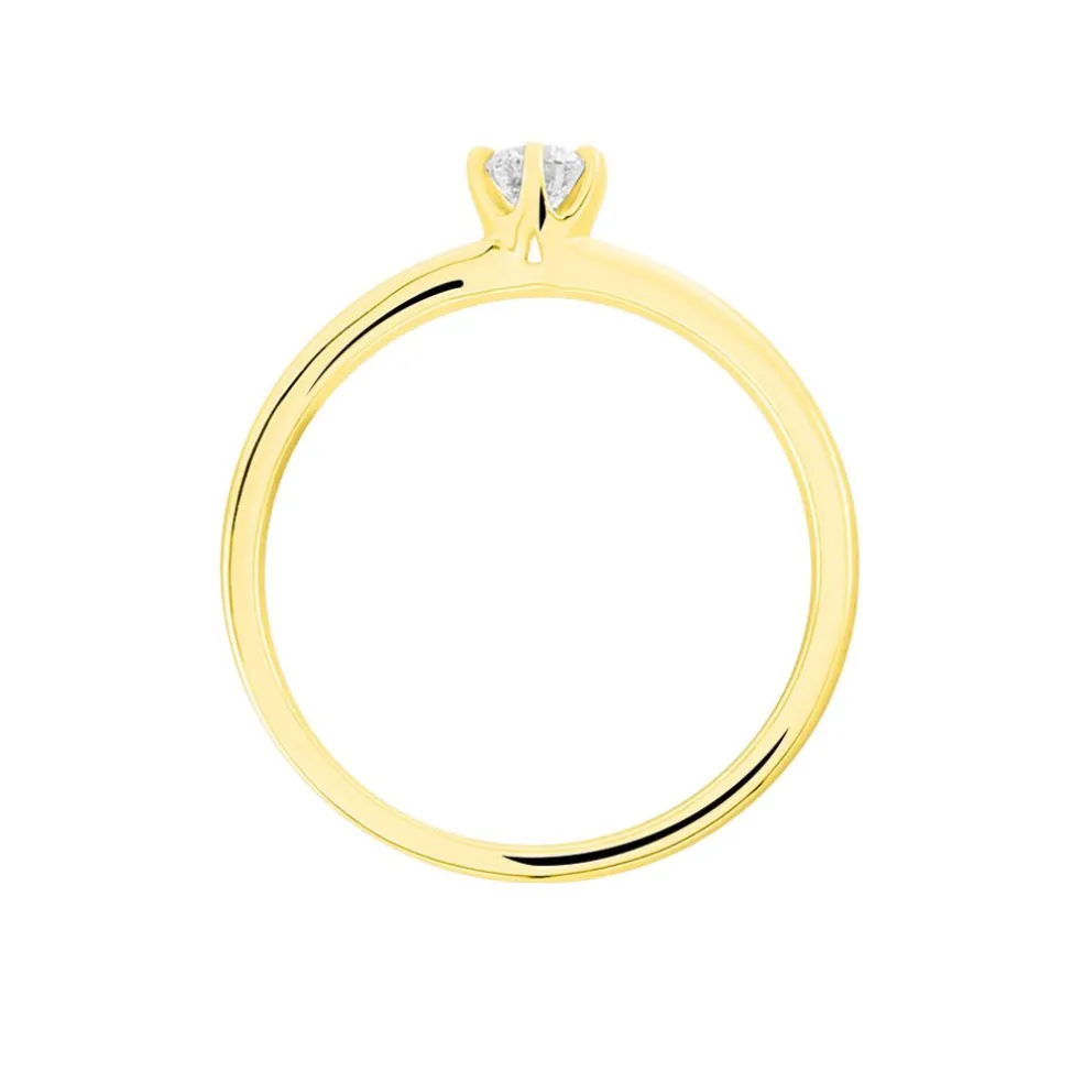 Bague Solitaire Natalia Or Jaune Diamant