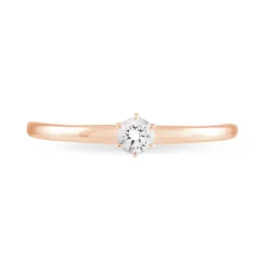 Bague Solitaire Natalia Or Rose Diamant