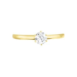 Bague Solitaire Natalia Or Jaune Diamant Synthetique