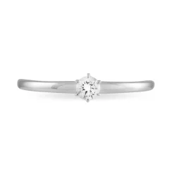 Bague Solitaire Natalia Or Blanc Diamant