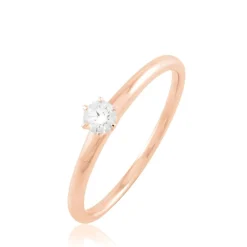 Bague Solitaire Natalia Or Rose Diamant
