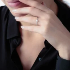 Bague Solitaire Natalia Or Rose Diamant