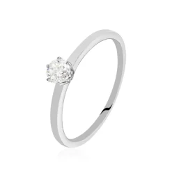 Bague Solitaire Natalia Pl Platine Blanc Diamant