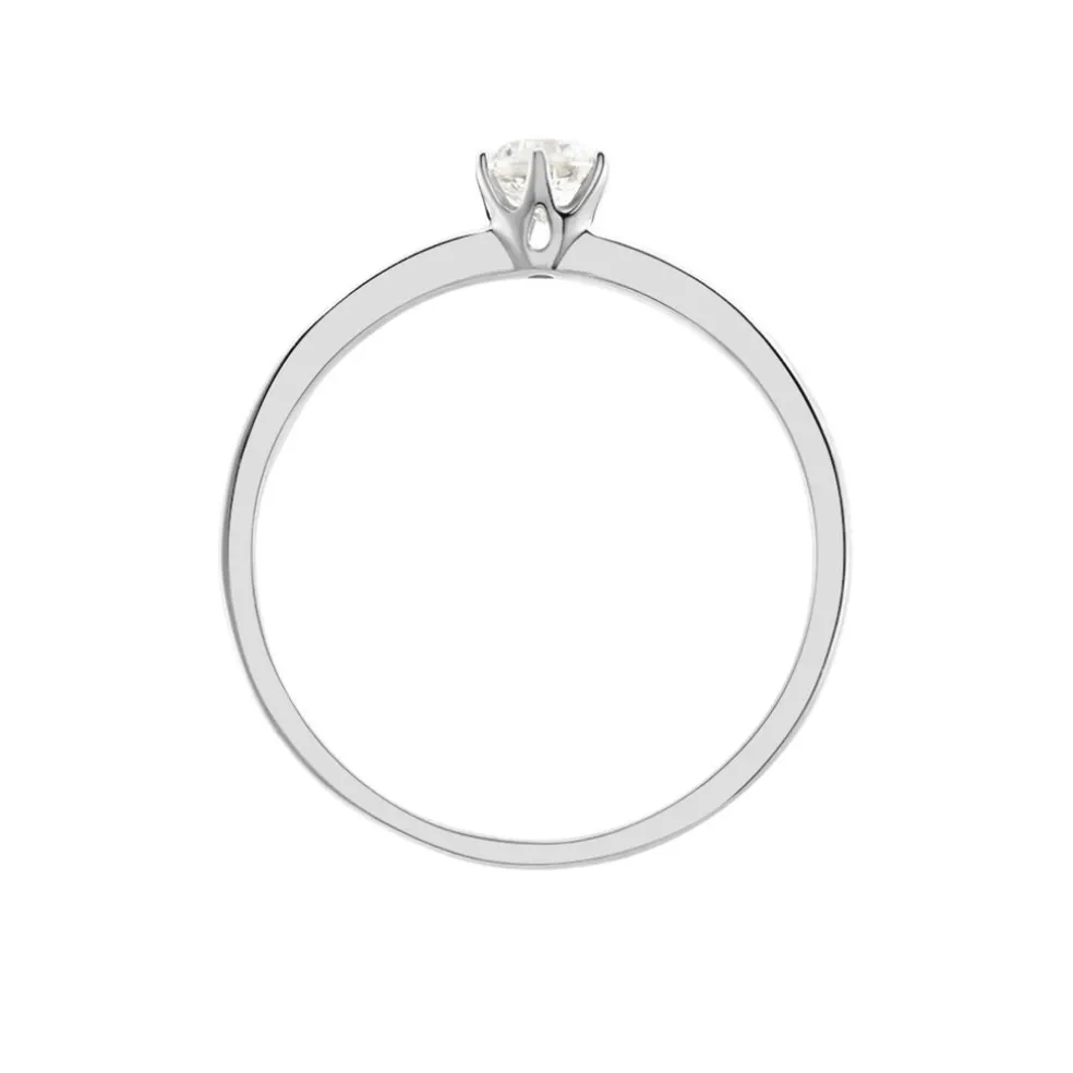 Bague Solitaire Natalia Pl Platine Blanc Diamant