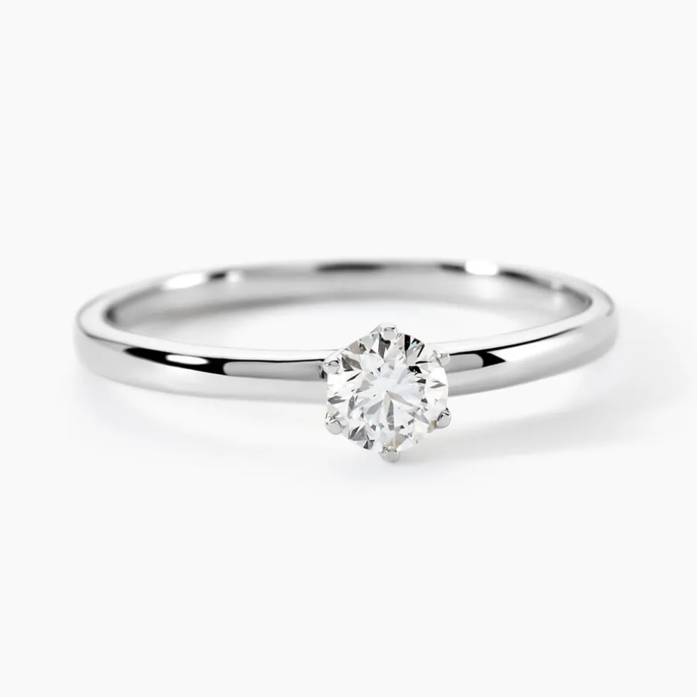 Bague Solitaire Natalia Pl Platine Blanc Diamant