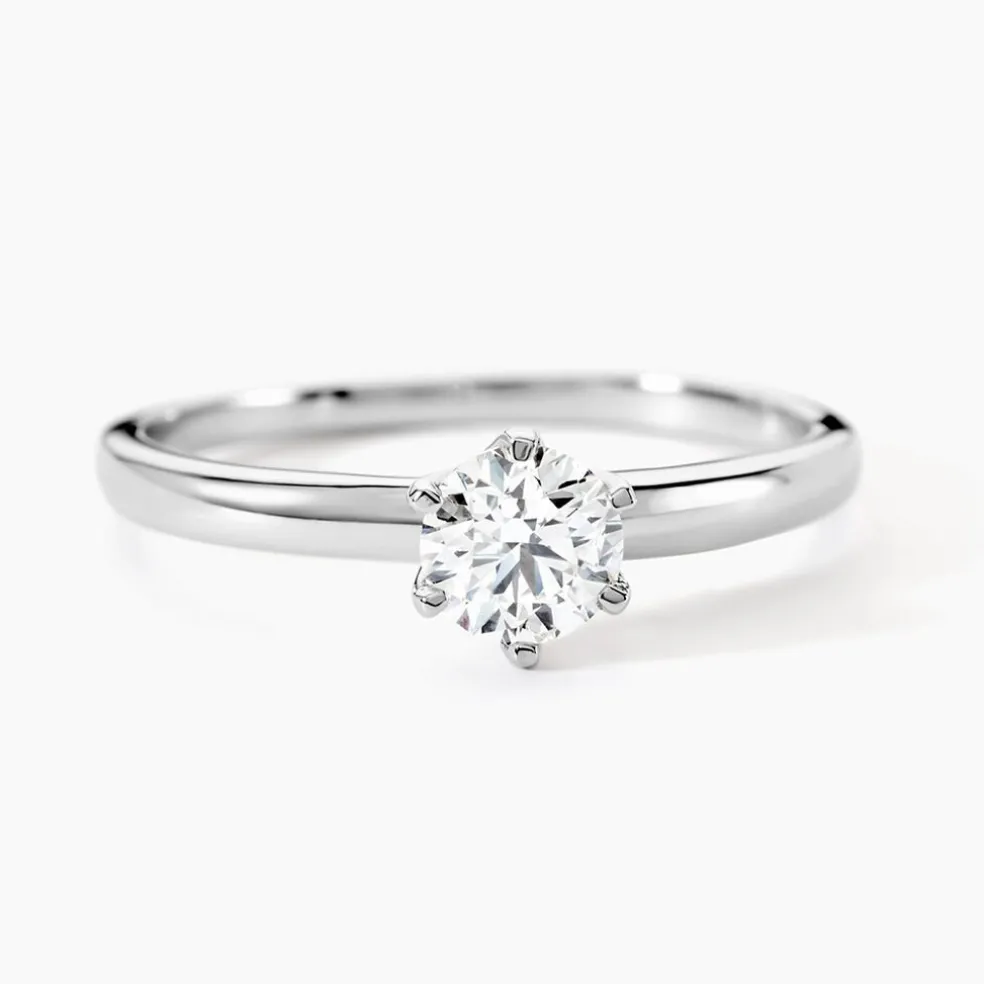 Bague Solitaire Natalia Pl Platine Blanc Diamant
