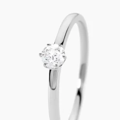Bague Solitaire Natalia Pl Platine Blanc Diamant