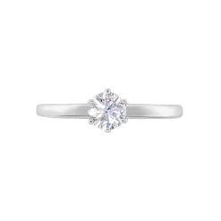 Bague Solitaire Natalia Pl Platine Blanc Diamant