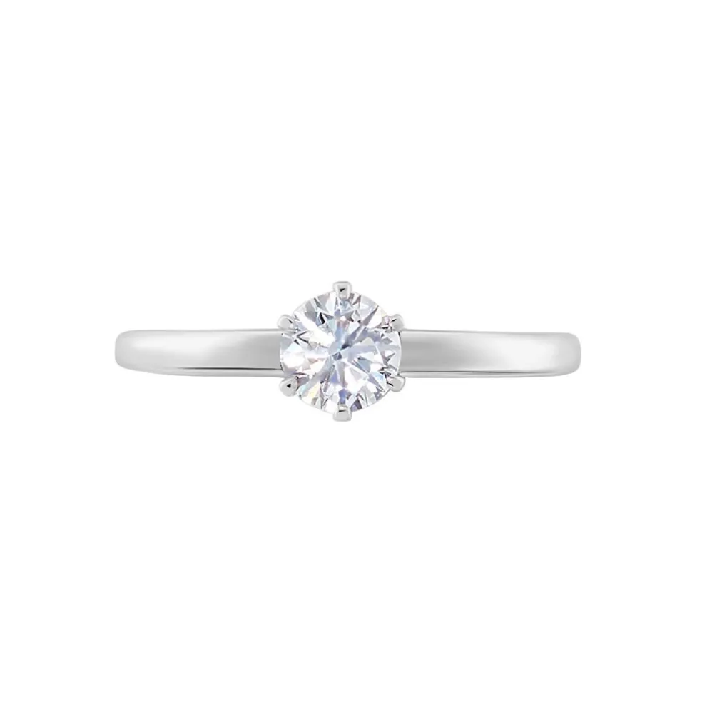 Bague Solitaire Natalia Pl Platine Blanc Diamant