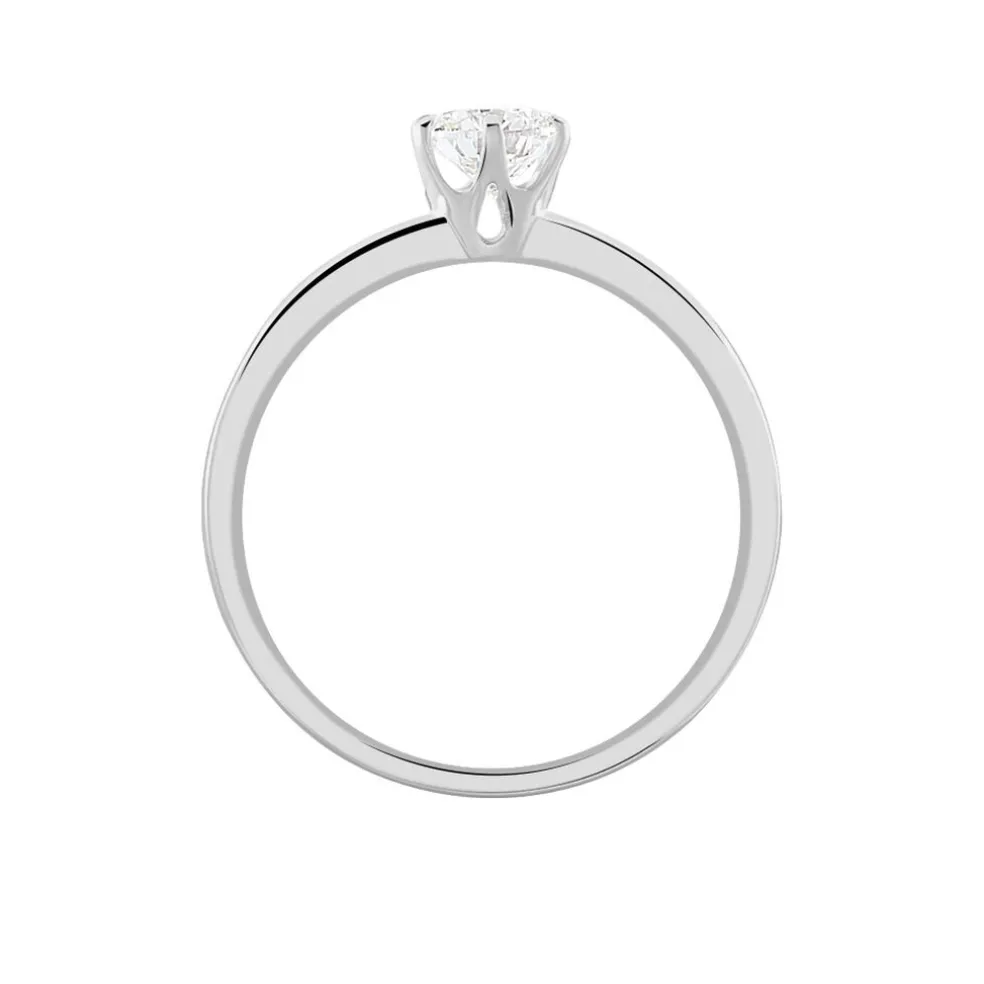 Bague Solitaire Natalia Pl Platine Blanc Diamant