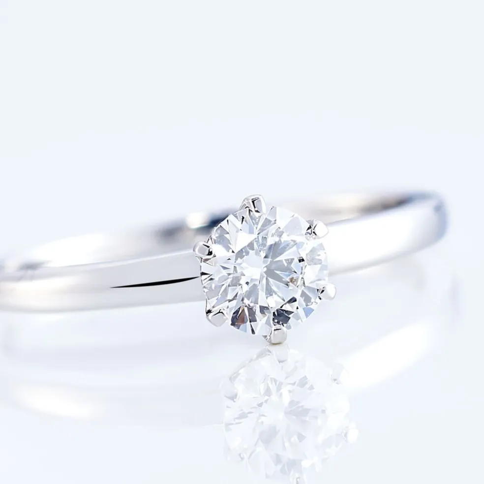 Bague Solitaire Natalia Pl Platine Blanc Diamant