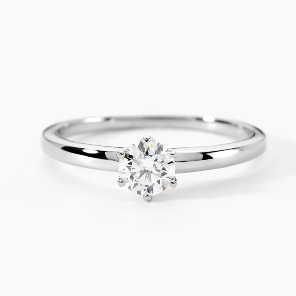 Bague Solitaire Natalia Pl Platine Blanc Diamant