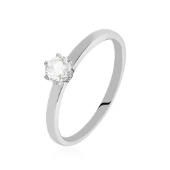 Bague Solitaire Natalia Pl Platine Blanc Diamant