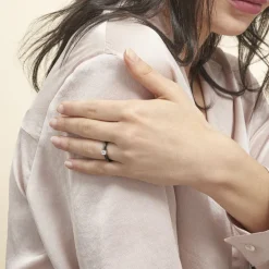 Bague Solitaire Nigelia Argent Blanc Oxyde De Zirconium