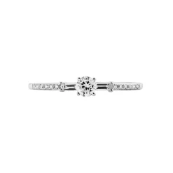 Bague Solitaire Nina Or Blanc Diamant