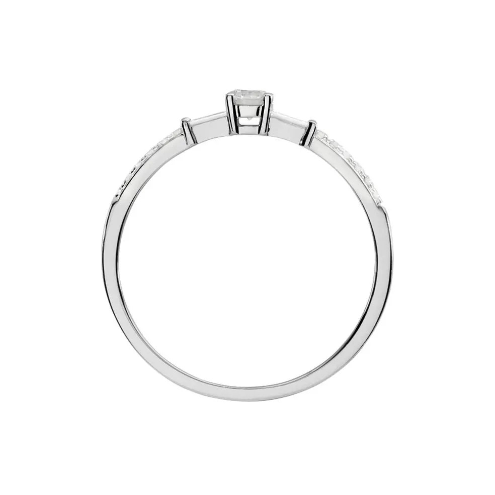 Bague Solitaire Nina Or Blanc Diamant