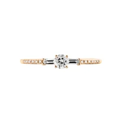 Bague Solitaire Nina Or Rose Diamant