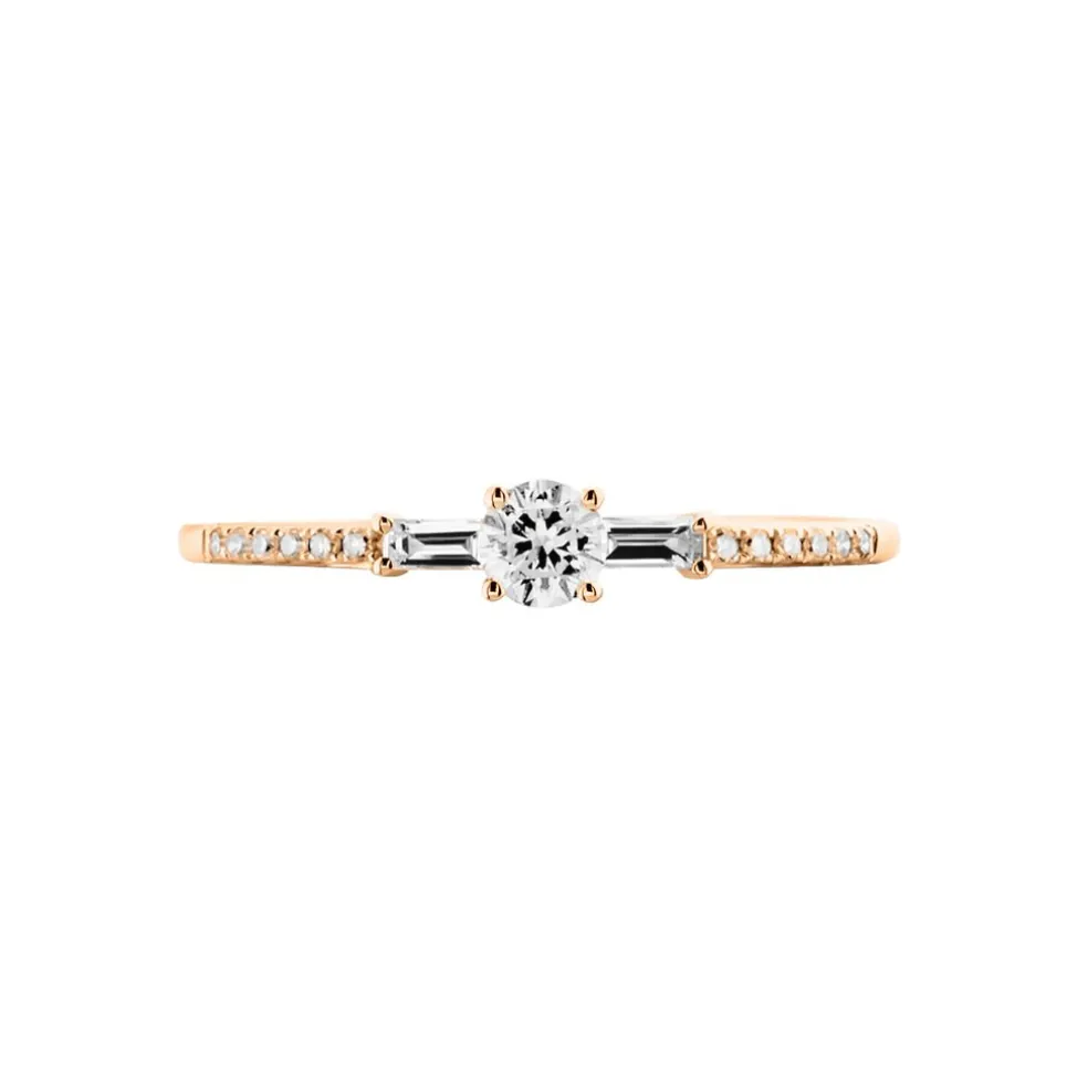 Bague Solitaire Nina Or Rose Diamant