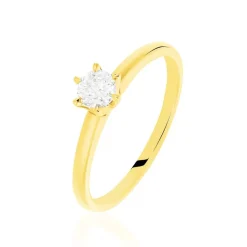 Bague Solitaire Niva Or Jaune Diamant