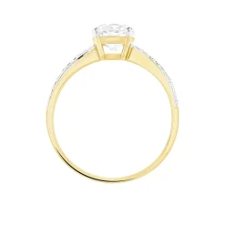 Bague Solitaire Ofelie Or Jaune Oxyde De Zirconium