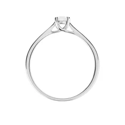 Bague Solitaire Or Blanc Aphrodite Diamant