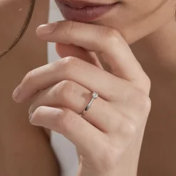 Bague Solitaire Or Blanc Aphrodite Diamant