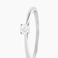 Bague Solitaire Or Blanc Aphrodite Diamant