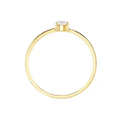 Bague Solitaire Or Jaune Eclat D'etoile Oxyde De Zirconium