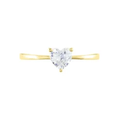 Bague Solitaire Or Jaune Idelle Oxyde De Zirconium