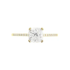Bague Solitaire Or Jaune Beline Oxyde De Zirconium