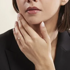 Bague Solitaire Or Jaune Sabeen Oxyde De Zirconium