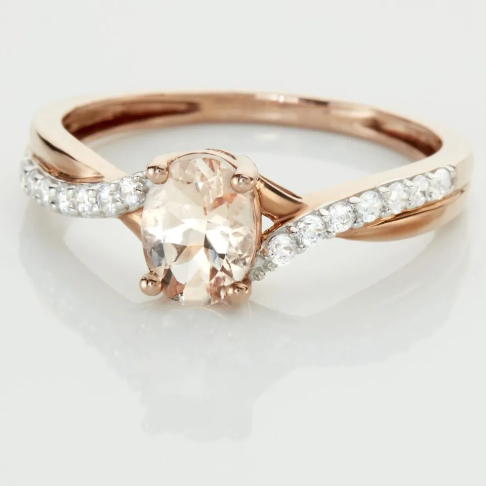 Bague Solitaire Or Rose Lisbet Morganite