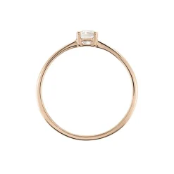 Bague Solitaire Or Rose Lexine Morganite