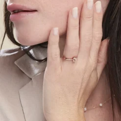 Bague Solitaire Or Rose Lexine Morganite