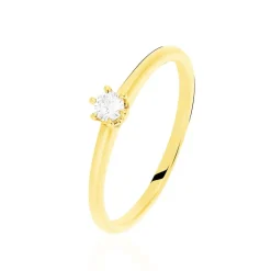 Bague Solitaire Orleane Or Jaune Diamant