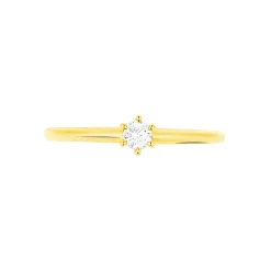 Bague Solitaire Orleane Or Jaune Diamant