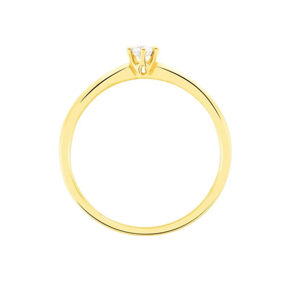 Bague Solitaire Orleane Or Jaune Diamant