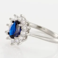 Bague Solitaire Perez Argent Blanc Oxyde De Zirconium