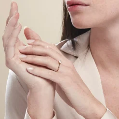 Bague Solitaire Plaqué Or Jaune Eulia Oxyde De Zirconium